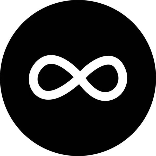 Infinity Sign Item Positive Sign Art Icoon Toevoegen Voor Apps — Stockvector