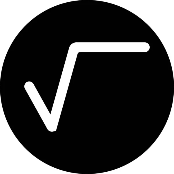 Kulaté Čtverce Root Sign Přidat Položku Pozitivní Znak Art Ikona — Stockový vektor