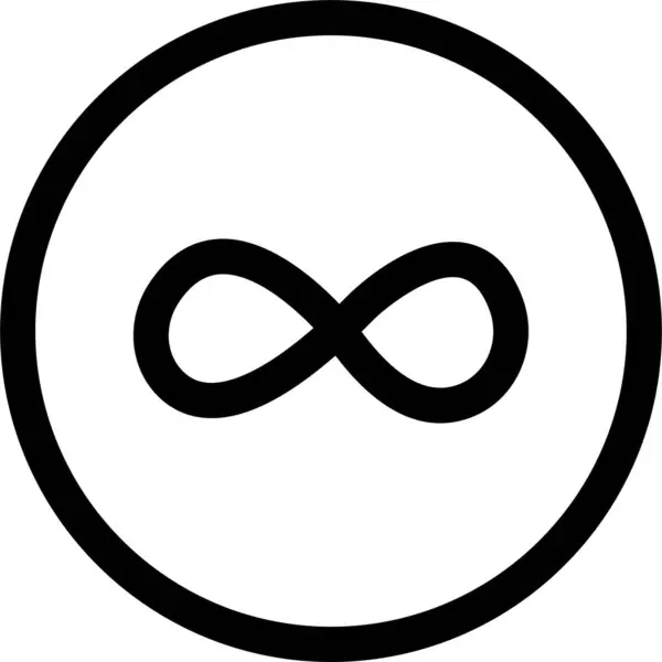 Infinity Sign Item Positive Sign Art Icoon Toevoegen Voor Apps — Stockvector