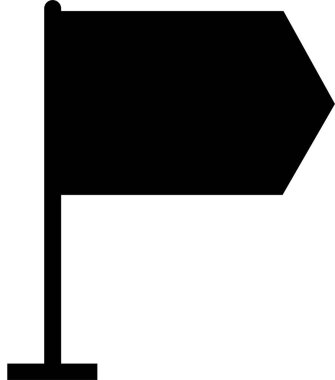 siyah bayrak simgesi. Vektör çapraz bayrak simgesi, basit biçim. siyah bayrak görev simgesi düz izole