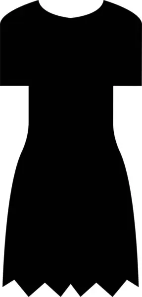 Dámské Dívčí Šaty Ikona Nebo Logo Izolované Znamení Symbol Kolekce — Stockový vektor