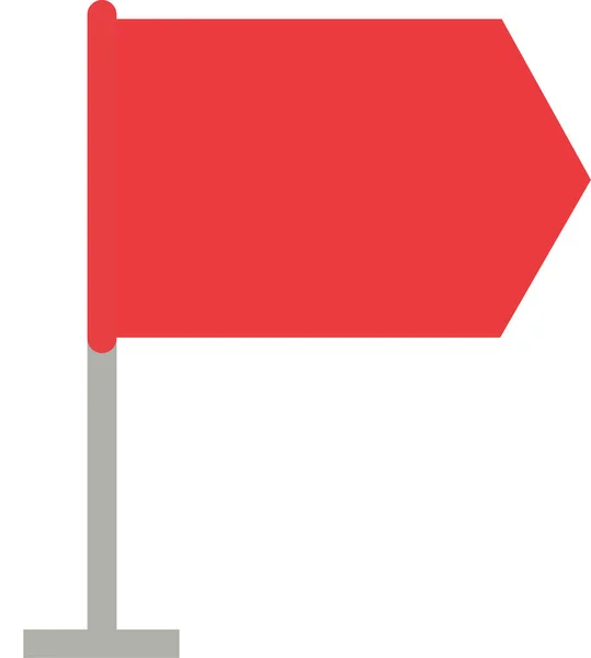 Vörös Zászló Ikon Vektor Keresztezett Zászló Ikon Egyszerű Stílus Vörös — Stock Vector