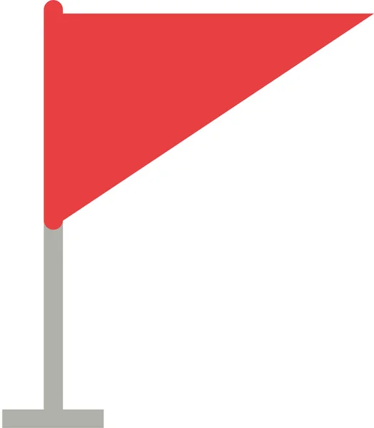 Icono Bandera Roja Vector Cruzado Icono Bandera Estilo Simple Bandera — Vector de stock