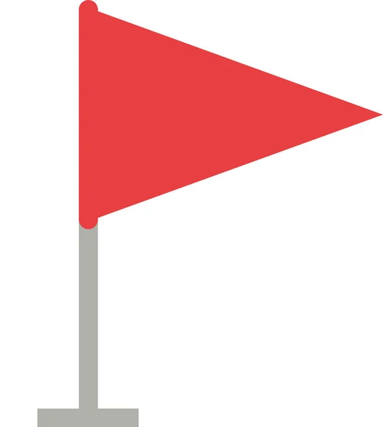 Ikona Czerwonej Flagi Wektor Przekroczył Flagę Ikony Prosty Styl Czerwona — Wektor stockowy