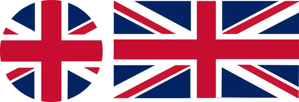 Great Britain United Kingdom Flag Set Official Flag United Kingdom — Stock Vector