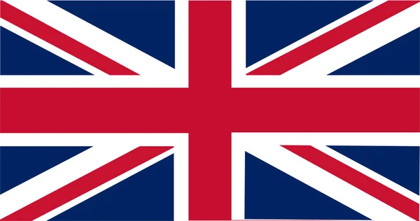 イギリス イギリスの国旗 イギリスの公式フラグ ユニオンジャック プロポーション ブルー 280 レッド 186 ホワイトセーフ — ストックベクタ