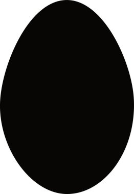 Yumurta simgesi şeklinde. Paskalya tasarımı logo sembolü silueti. Vektör görüntüsü. Beyaz arkaplanda izole edilmiş. Düz ve siyah simge koleksiyonu.