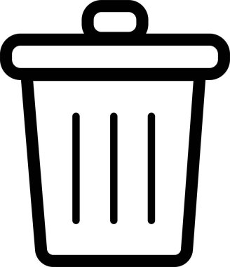 Çöp kutusu simgesi. Çöp tenekesi koleksiyonu. Web simgesi, silme düğmesi. Beyaz arkaplan stok vektöründeki düz simgeyi sil. siyah çöp kutusu vektör tasarımı.