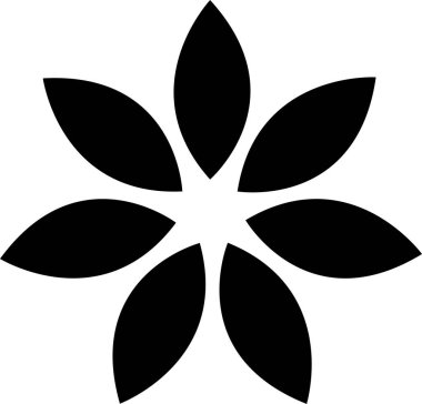 Bahar çiçeği siyah vektörü izole ve beyaz arkaplanda. İlkbahar mevsimi için papatya ve ayçiçeklerinin grafik elementleri ve dekorasyonları .