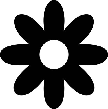 Bahar çiçeği siyah vektörü izole ve beyaz arkaplanda. İlkbahar mevsimi için papatya ve ayçiçeklerinin grafik elementleri ve dekorasyonları .