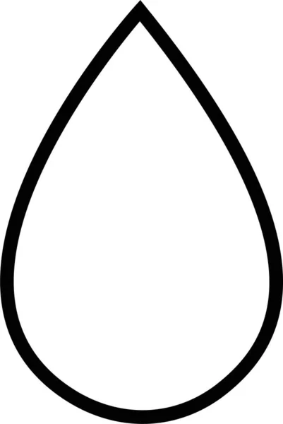 Wassertropfenform Linie Wassertropfen Symbol Wasser Oder Öltropfen Linearer Stil Isoliert — Stockvektor