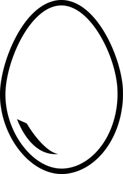 Tvar Ikony Vajíčka Silueta Loga Velikonočního Designu Vektorový Obraz Izolováno — Stockový vektor