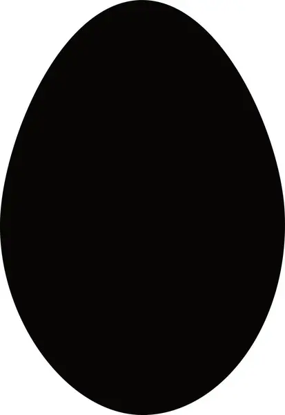 Σχήμα Αυγού Πασχαλινό Λογότυπο Σύμβολο Σιλουέτα Διανυσματική Εικόνα Απομονωμένο Λευκό — Διανυσματικό Αρχείο