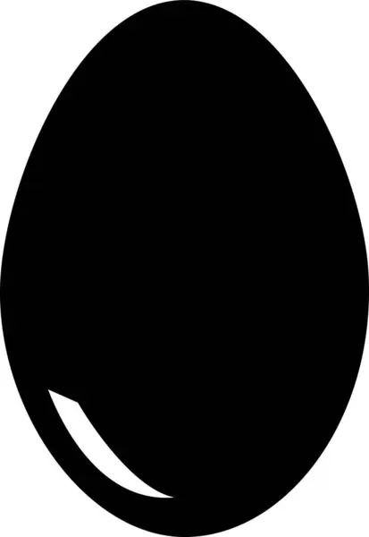 Форма Иконки Яйца Силуэт Эмблемы Пасхального Дизайна Векторное Изображение Изолированный — стоковый вектор