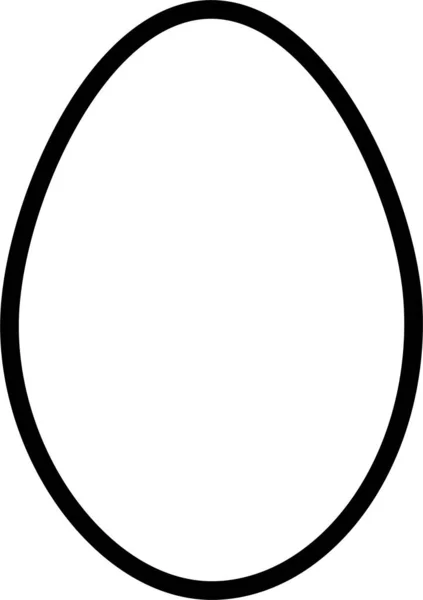エッグアイコンの形状 イースターデザインのロゴシンボルシルエット ベクトル画像 白い背景に隔離された 線形と黒のアイコンのコレクション — ストックベクタ