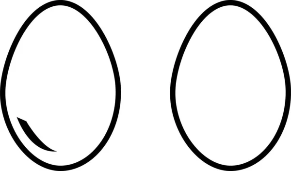 Uppsättning Ägg Ikon Form Påsk Design Logotyp Symbol Siluett Vektorbild — Stock vektor