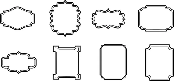 Çerçeveler ayarlandı, kenarlar dikdörtgen şeklinde. Eski geçmişleri. Proje için vektör sayfası kenarlık A4 tasarımı. Vintage çerçeve beyazda izole edildi