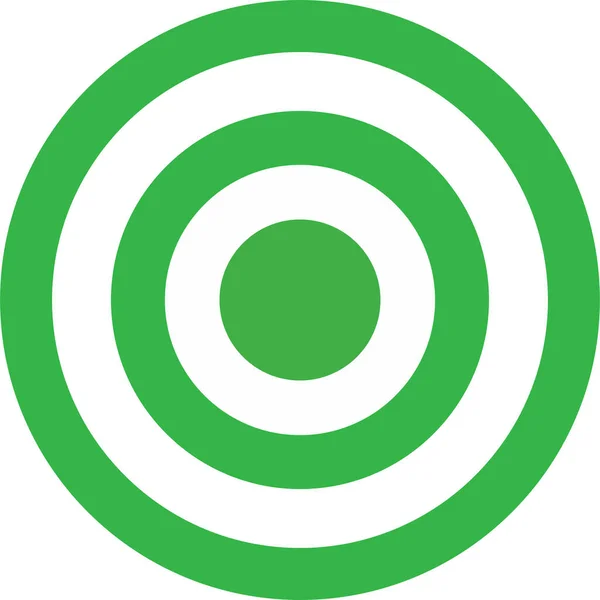 Grünes Ziel Tor Ikone Bogenschießen Ziel Isoliert Auf Weißem Hintergrund — Stockvektor