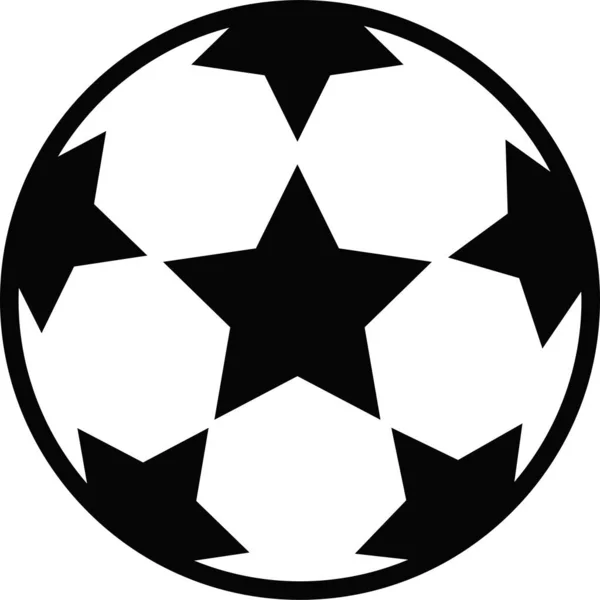 Ballon Football Icône Vectorielle Plate Football Pour Les Applications Sportives — Image vectorielle