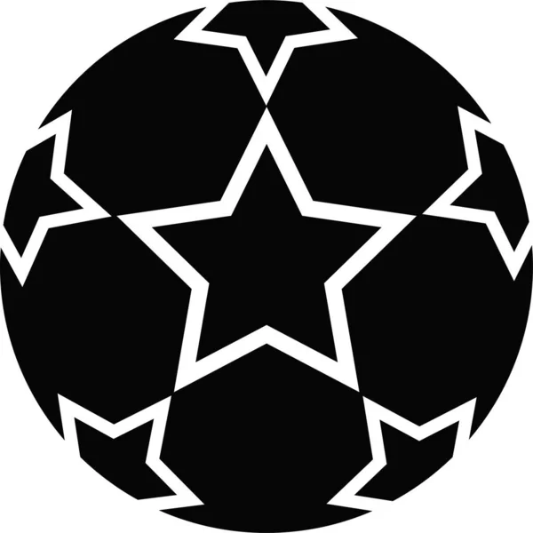 Soccer Ball Football Flat Vector Icon Sports Apps Websites — Stock Vector