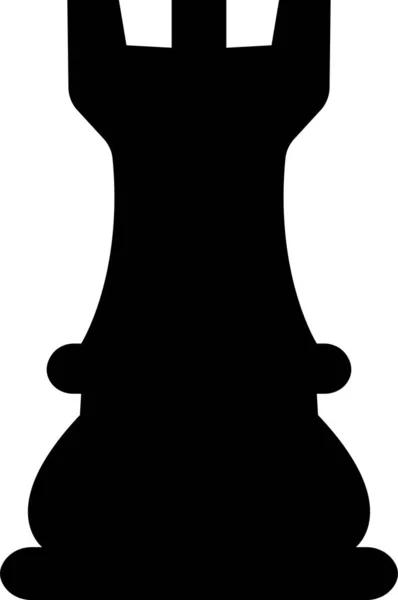 Satranç Taşları Simgeleri Masa Oyunu Siyah Siluetler Beyaz Arkaplanda Izole — Stok Vektör
