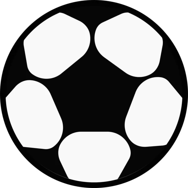Calcio Palla Calcio Piatto Icona Vettoriale Applicazioni Sportive Siti Web — Vettoriale Stock