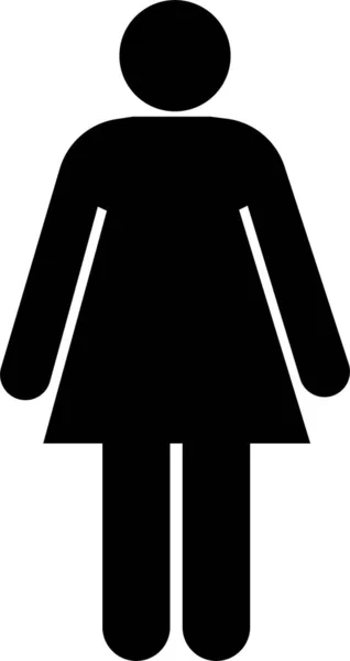 Значок Туалета Символ Женщины Вектор Ванной Комнаты Изолирован Белом Фоне — стоковый вектор
