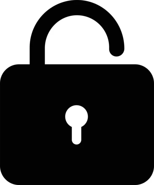 Lock Ikon Gyűjtemény Nyissa Fekete Vonal Ikonját Lapos Biztonsági Szimbólum — Stock Vector