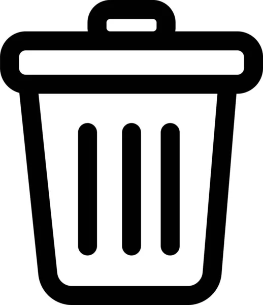 Εικονίδιο Συλλογή Σκουπιδιών Εικονίδιο Ιστού Διαγράψτε Κουμπί Διαγραφή Συμβόλου Επίπεδου — Διανυσματικό Αρχείο