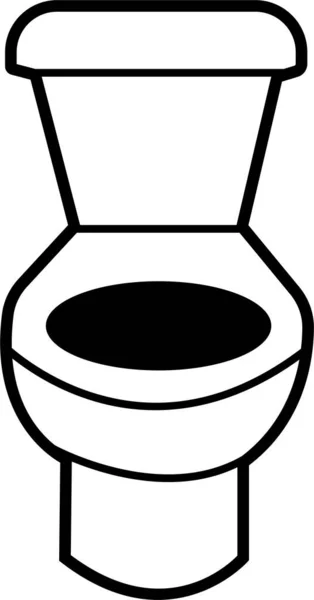 Icône Toilette Salle Bains Vecteur Collection Icônes Vectorielles Toilettes Noires — Image vectorielle