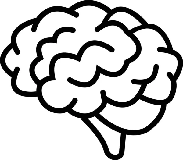Människans Hjärna Medicinsk Vektor Ikon Isolerad Vit Bakgrund Brain Logo — Stock vektor