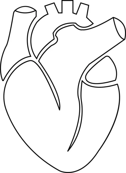 Icône Coeur Dans Style Plat Vecteur Isolé Sur Fond Blanc — Image vectorielle
