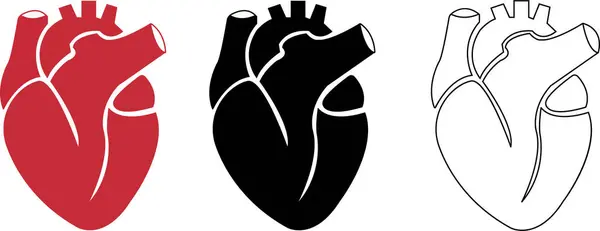 Значок Серця Плоскому Стилі Ізольований Вектор Білому Прозорому Фоні Реалістичний — стоковий вектор