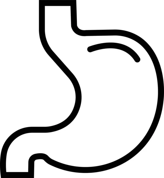 Людський Шлунок Внутрішній Орган Анатомія Векторна Мультяшна Плоска Іконка Ізольована — стоковий вектор