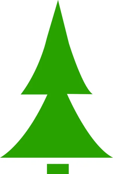 Frohe Weihnachtsbaum Ikone Auf Weißem Hintergrund Weihnachtsbaum Grüner Vektor Flachen — Stockvektor