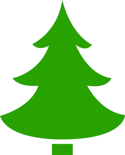Ícone Árvore Natal Feliz Fundo Branco Árvore Natal Vetor Verde — Vetor de Stock