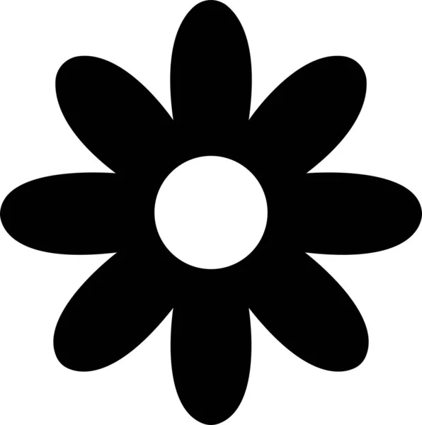 春花黑色的载体孤立 在白色的背景 作为图形元素和装饰的菊花和向日葵 — 图库矢量图片
