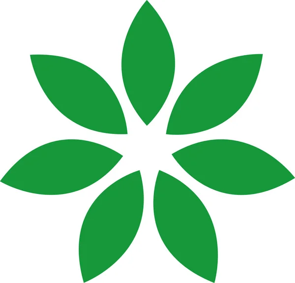 Άνοιξη Λουλούδι Πράσινο Διάνυσμα Που Απομονώνονται Και Λευκό Φόντο Συλλογή — Διανυσματικό Αρχείο