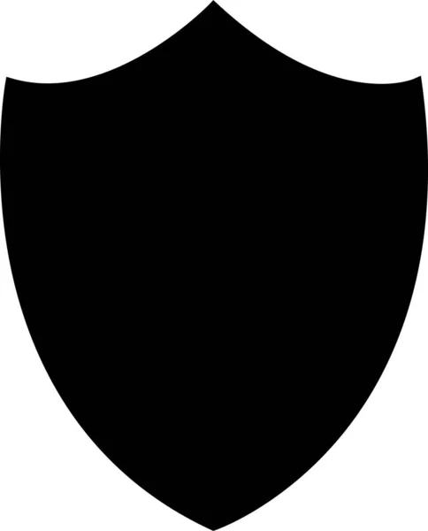护盾黑色图标 安全盾图标标志 安全和保护向量概念的设计元素 填充平面符号 实心象形文字 在白色背景上隔离 — 图库矢量图片