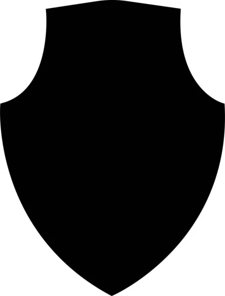 Zobrazí Ikonu Černé Barvy Značky Bezpečnostního Štítu Konstrukční Prvky Pro — Stockový vektor