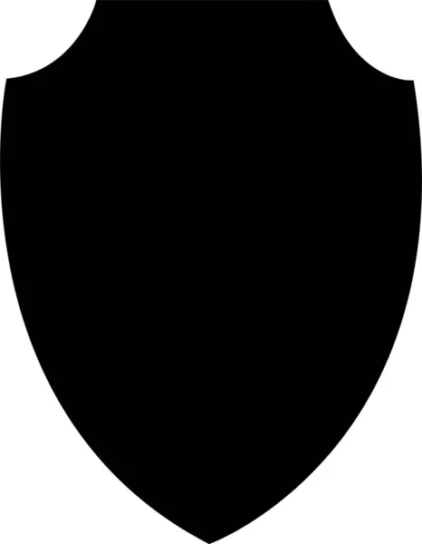 Ikona Czarnego Koloru Osłon Znaki Ikony Tarczy Bezpieczeństwa Elementy Konstrukcyjne — Wektor stockowy