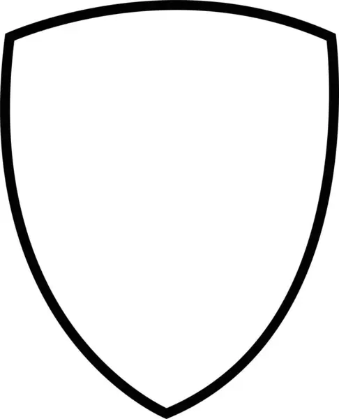 Shields Schwarzes Lineares Symbol Schilder Mit Dem Sicherheitsschild Konstruktionselemente Für — Stockvektor