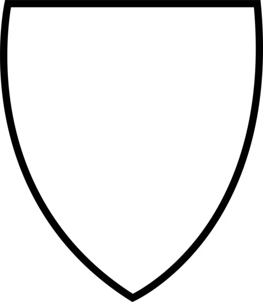 Щити Чорна Лінійна Ікона Знаки Іконок Захисного Щита Конструктивні Елементи — стоковий вектор