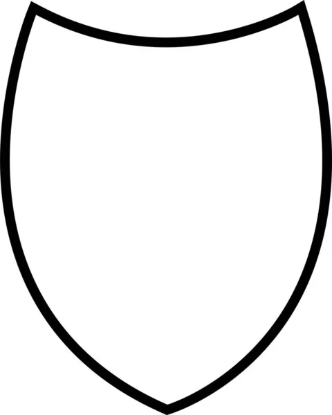 Boucliers Icône Linéaire Noire Signes Icône Bouclier Sécurité Eléments Conception — Image vectorielle
