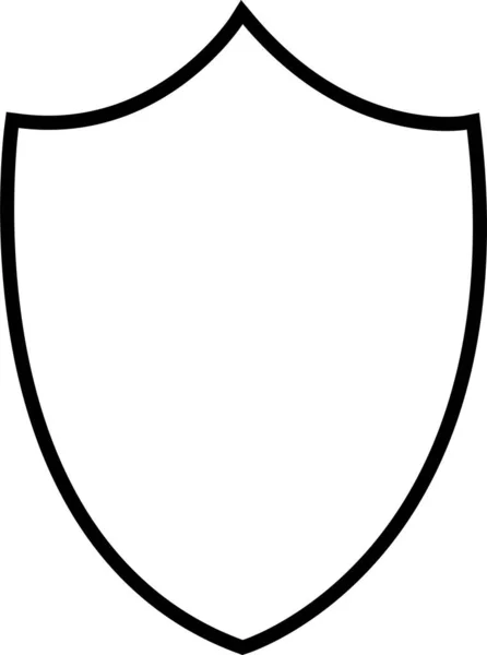 Escudos Icono Lineal Negro Signos Icono Escudo Seguridad Elementos Diseño — Archivo Imágenes Vectoriales