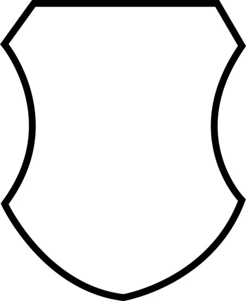 Щити Чорна Лінійна Ікона Знаки Іконок Захисного Щита Конструктивні Елементи — стоковий вектор