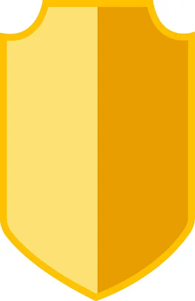 Osłony Żółtego Koloru Ikony Kolorowe Symbole Tarczy Ochronnej Elementy Konstrukcyjne — Wektor stockowy