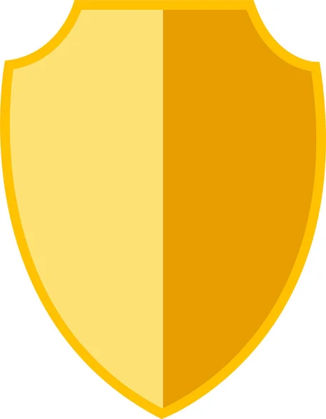 Osłony Żółtego Koloru Ikony Kolorowe Symbole Tarczy Ochronnej Elementy Konstrukcyjne — Wektor stockowy