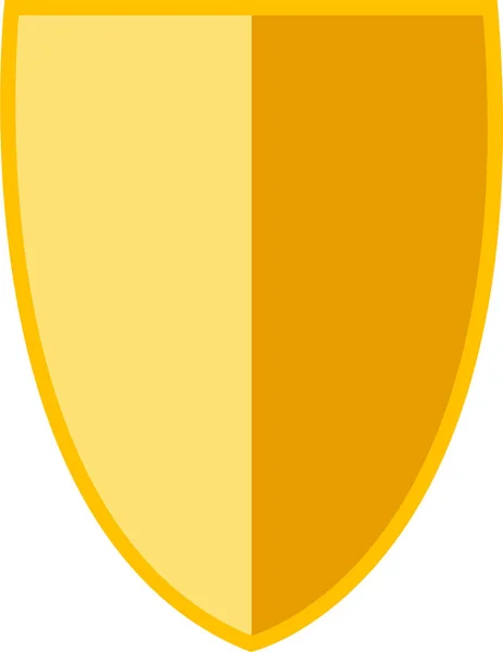 Štíty Žluté Barvy Ikony Barevné Symboly Bezpečnostního Štítu Konstrukční Prvky — Stockový vektor