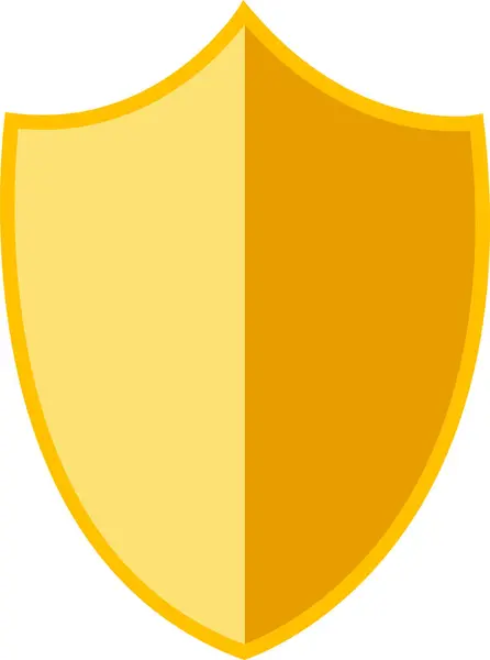 Escudos Icono Color Amarillo Escudo Seguridad Coloridos Signos Icono Elementos — Vector de stock
